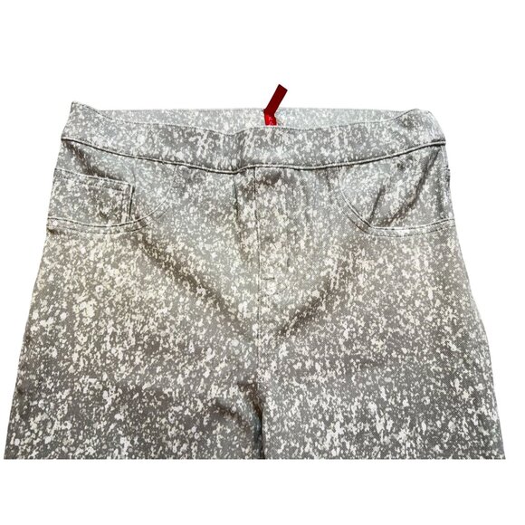 Spanx Womens Patterned Leggings Medium Gray & White Comfortable Stretch Fit - Picture 4 of 14